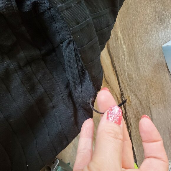 1950s Jerry Gilden Wiggle Dress Black Pleated Sleeveless Sz 4 Thin Linen Cotton? - Picture 14 of 16